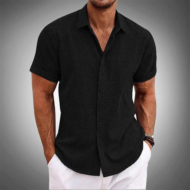 Camisa Manga Curta  Linho Premium